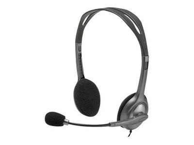 CShop.co.za | Powered by Compuclinic Solutions Headsets Group Logitech Headset H111 Analog Stereo Headset  One plug Noise Cancelling mic full stereo sound Flexible Rotating Boom Adjustable Headband Compatible with popular calling Applications Single 3 5 mm jack 2-Year Limited Hardware Warranty 981-000593