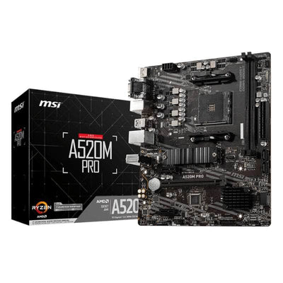 MSI Msi A520 M Pro Amd Am4 Matx Gaming Motherboard A520 M Pro A520M-PRO