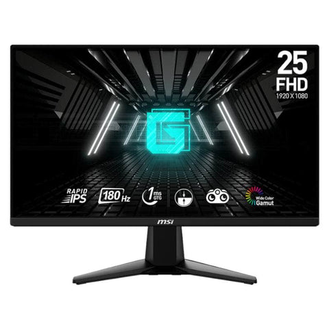 MSI Msi G255 F 25" Gaming Monitor 1920x1080 (Fhd) Rapid Ips 1mz 180 Hz Adaptive Sync Hdmi Displayport Black G255 F G255F