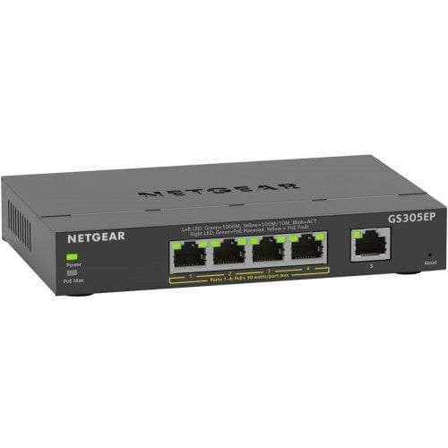 Netgear Netgear 5 Port Smart Managed Plus Gigabit Ethernet Switch N.GS305EP-100PES