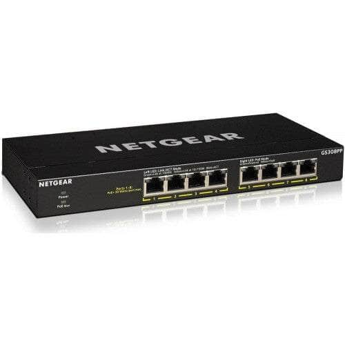 Netgear Netgear 8PORT GIGABIT ETHERNET Unmanaged HIGHPOWER POE Switch N.GS308PP-100EUS