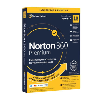 Norton Norton 360 Premium 75 Gb Af 1 User 10 Device 12 Months 21428009 21428009