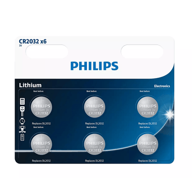 Philips PHILIPS CR2032 6 PACK - CR2032P6/73 CR2032P6/73