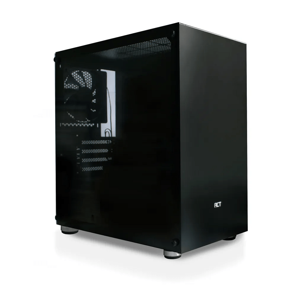 CShop.co.za | Powered by Compuclinic Solutions RCT mATX Case with 300W with Tempered Glass side panel- Black RCT-SM01