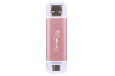 CShop.co.za | Powered by Compuclinic Solutions TRANSCEND 1 TB ESD310C USB3.2 TYPE A & C (USB 10Gbps) OTG COMPACT PORTABLE SSD  - Read 1050MB/s Write 950 MB/s - Pink TS1TESD310P