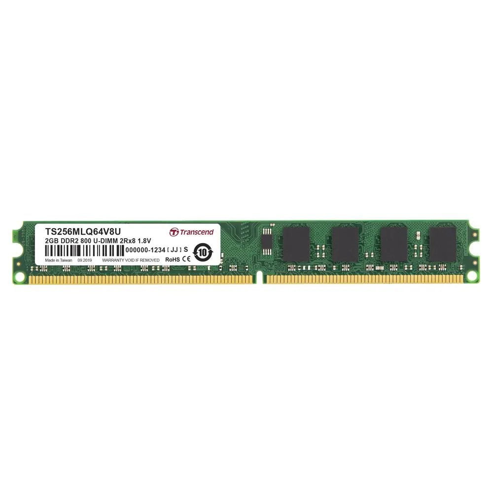 CShop.co.za | Powered by Compuclinic Solutions TRANSCEND 2GB DDR2-800 DESKTOP DIMM - 2RX8 128Mx8 CL5 1.8V TS256MLQ64V8U