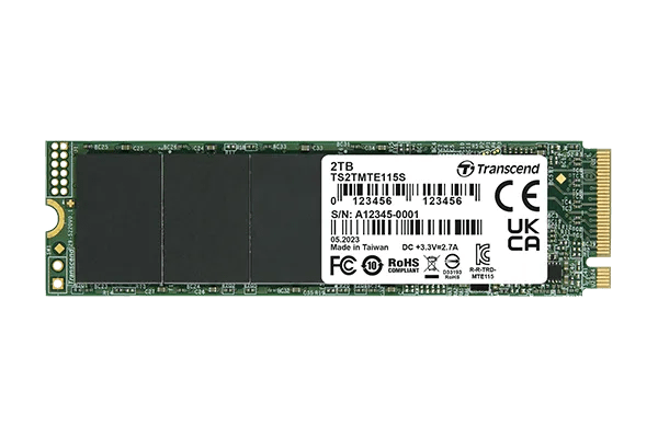 CShop.co.za | Powered by Compuclinic Solutions TRANSCEND 2TB MTE115S PCI-E GEN 3x4 M.2 2280 SSD 3D TLC - 3200 MB/s Read 1900 MB/s Write - 800 TBW TS2TMTE115S