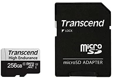 CShop.co.za | Powered by Compuclinic Solutions TRANSCEND 350V 256GB HIGH ENDURANCE MICRO SD UHS-I  U3 CLASS10 - READ 100 MB/S - WRITE 45MB/S - WITH SD ADPTOR TS256GUSD350V