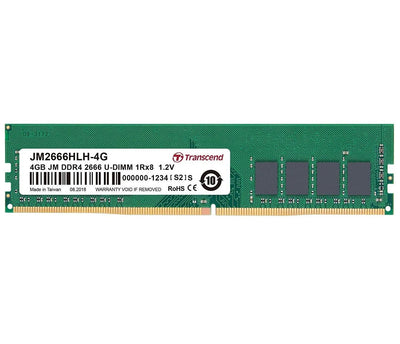 CShop.co.za | Powered by Compuclinic Solutions TRANSCEND 4GB DDR4 2666Mhz DESKTOP U-DIMM 1RX8 1GX8 CL19 1.2V JM2666HLH-4G