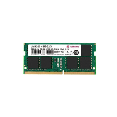 CShop.co.za | Powered by Compuclinic Solutions TRANSCEND JET MEMORY 32GB DDR4-3200 NOTEBOOK SO-DIMM 2RX8 CL22 JM3200HSE-32G