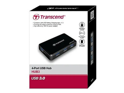 CShop.co.za | Powered by Compuclinic Solutions TRANSCEND USB3.0 - 4 PORT HUB - POWERED TS-HUB3K