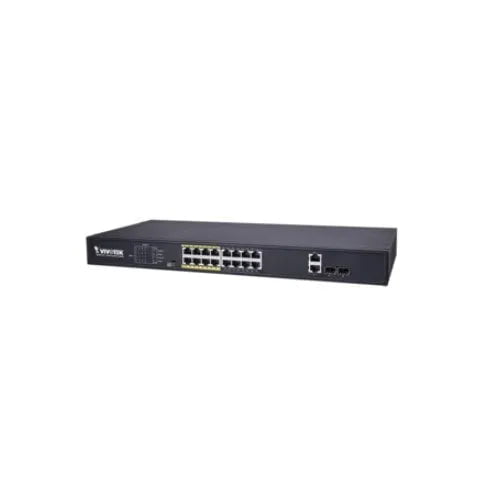 CShop.co.za | Powered by Compuclinic Solutions VIVOTEK Unmanaged 16x 10/100 PoE + 2x Gigabit/ SFP POE extender up to 200M; 250W VIVOTEK AW-FGT-180D-250