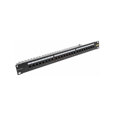 Zone Zone 24-Port CAT6 Populated 1U Black Patch Panel U-PA24T-6C