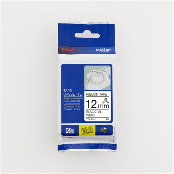 CShop.co.za | Powered by Compuclinic Solutions Brother 12MM Black on White Ribbon Tape (4m) TZE R231