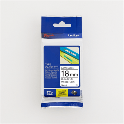 CShop.co.za | Powered by Compuclinic Solutions Brother 18MM Black on White Laminated tape TZ241
