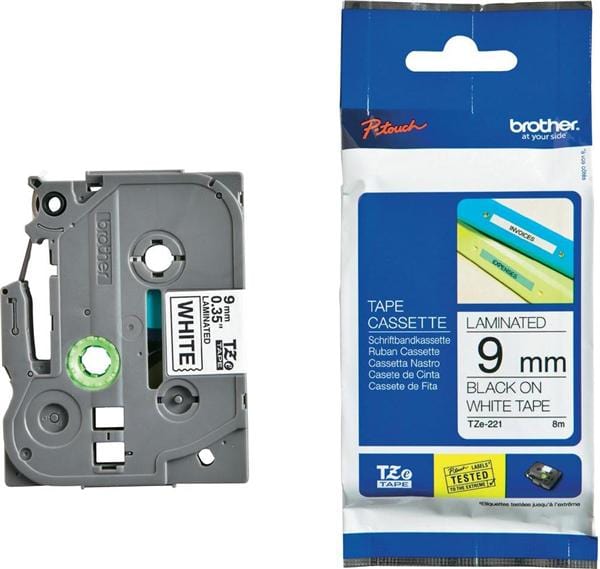CShop.co.za | Powered by Compuclinic Solutions Brother 9MM Black on White Laminated tape TZ221