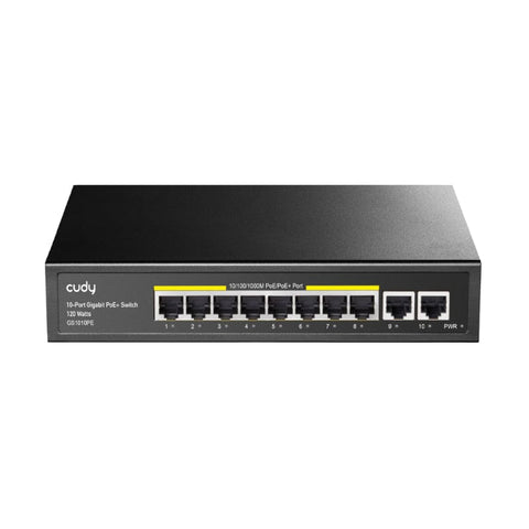 Cudy Cudy 8 Port 10/100/1000 M Pse|2 Port 10/100/1000 Upl|Unmanaged Po E+ Switch 120 W Gs1010 Pe GS1010PE
