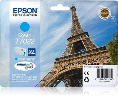 CShop.co.za | Powered by Compuclinic Solutions EPSON - INK - T7022 - CYAN XL- EIFFEL TOWER - WP4000/4500 - C13T70224010 C13T70224010