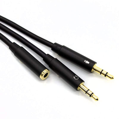 Gizzu Gizzu Audio 1 X 3.5mm (Female) To 1 X 3.5mm (Male) Mic + 1 X 3.5mm (Male) Headset Jack Adapter Cable Ga35 F 2 X35 M GA35F-2X35M