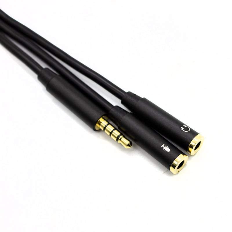 Gizzu Gizzu Audio 1 X 3.5mm (Male) To 1 X 3.5mm (Female) Mic + 1 X 3.5mm (Female) Headset Jack Adapter Cable Ga35 M 2 X35 F GA35M-2X35F