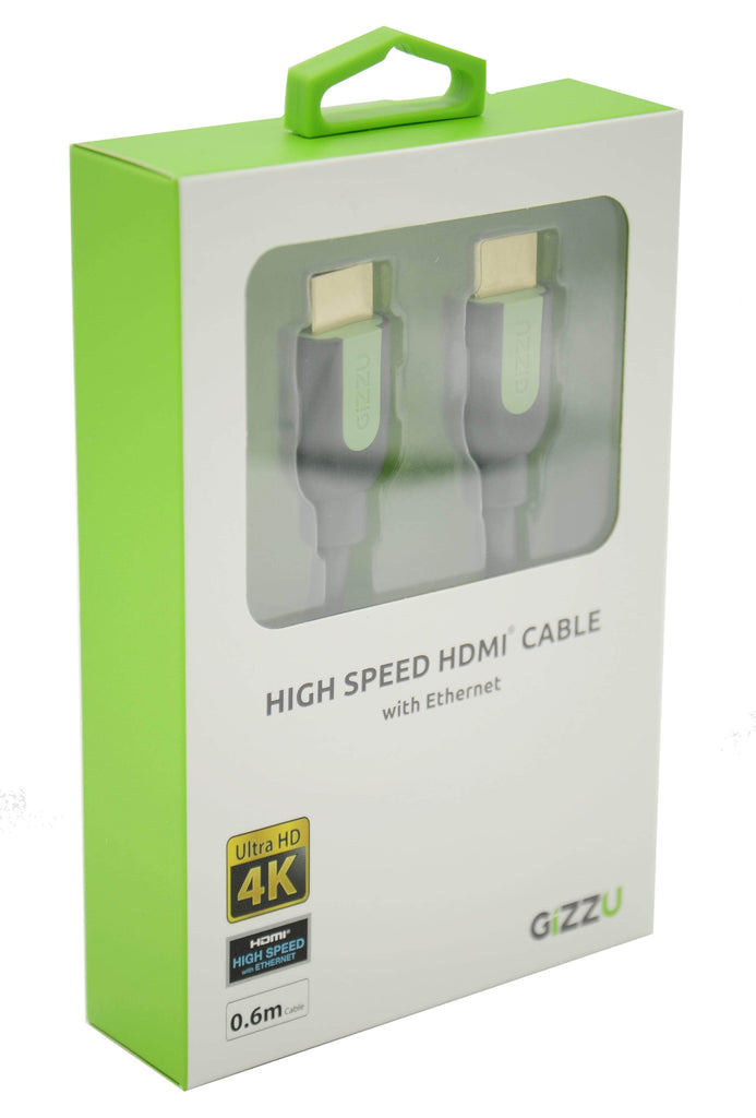 Gizzu GIZZU High Speed V2.0 HDMI 0.6m Cable with Ethernet - GCHH06M GCHH06M