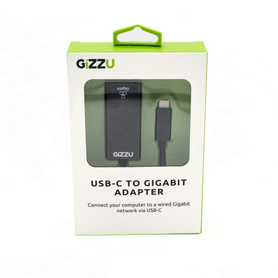 Gizzu GIZZU USB-C to Gigabit Adapter - Black - GAUCGB GAUCGB