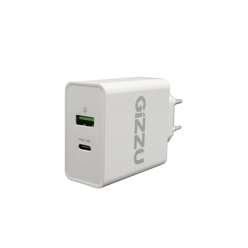 GIZZU Wall Charger Type C 18W PD QC3.0 18W - White - GWCPDU36W - CShop.co.za | Powered by Compuclinic Solutions