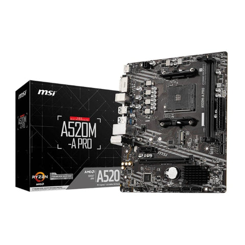 MSI Msi A520 M A Pro Amd Am4 Matx Gaming Motherboard A520 M Apro A520M-APRO