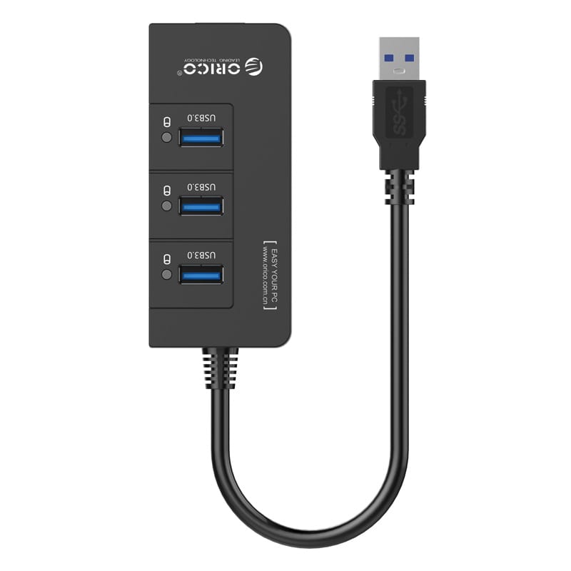 Orico 3 Port USB3.0 Hub With Gigabit Ethernet Adapter - Black - CShop.co.za | Powered by Compuclinic Solutions