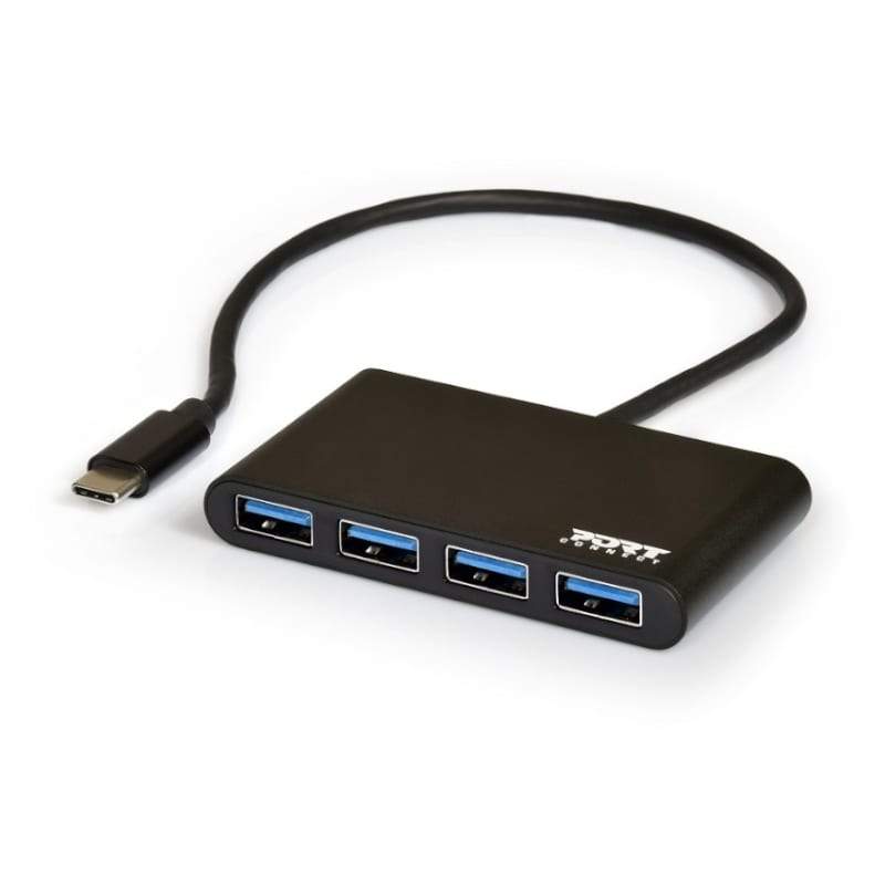 Port Usb Type C To 4 X Usb3.0 5 Gbps 30cm 4 Port Hub Black 900123 - CShop.co.za | Powered by Compuclinic Solutions