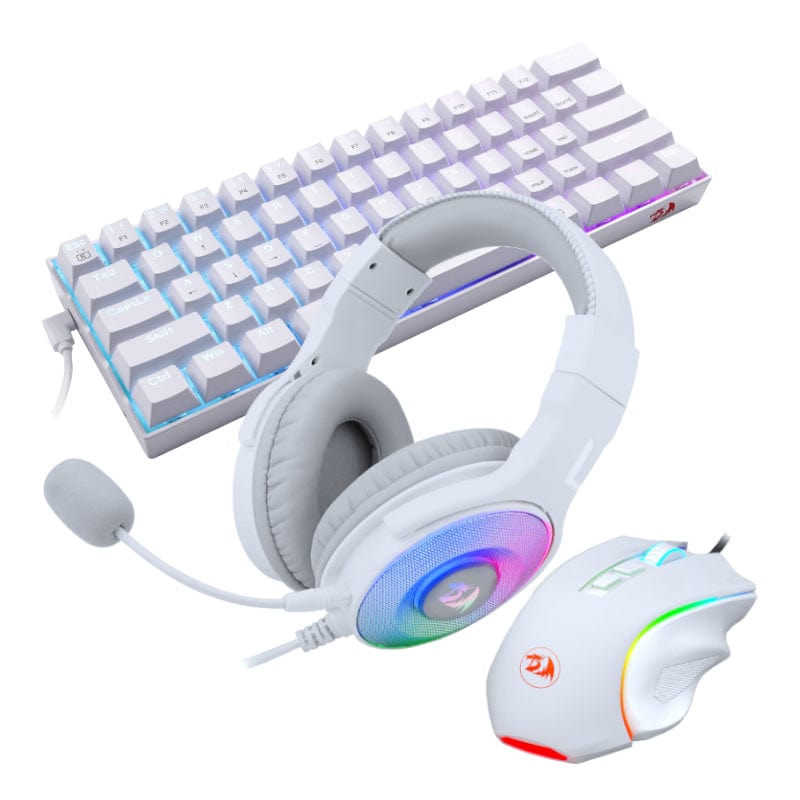 Redragon Redragon 3 In1 Ms|Hs|Kb Wired Combo White Rd S129 W RD-S129W