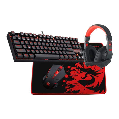 Redragon Redragon 4 In1 Mechanical Gaming Combo Mouse|Mouse Pad|Headset|Mechanical Keyboard Rd K552 Bb 2 RD-K552-BB-2