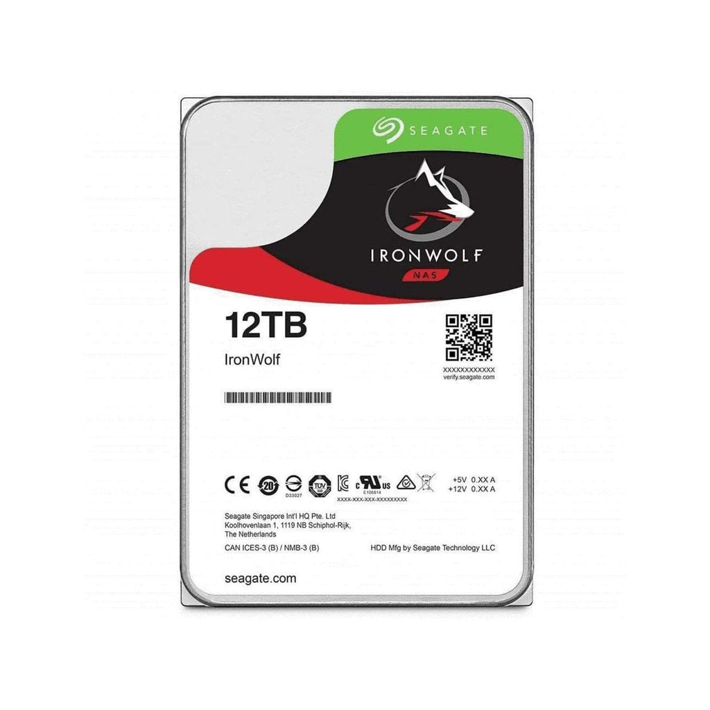 Seagate INTERNAL HDD SEAGATE 12TB 3.5 IRONWOLF NAS HDD 256MB CACHE - ST12000VN0008 ST12000VN0008