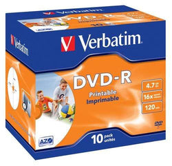 CShop.co.za | Powered by Compuclinic Solutions VERBATIM - 4.7GB DVD-R (16X) - PRINTABLE JEWEL CASE (BOX OF 10) - 43521 43521