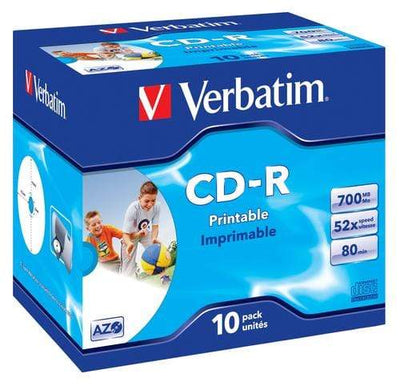CShop.co.za | Powered by Compuclinic Solutions Verbatim 700 Mb Cd R (52 X) Wide Printable Jewel Case (Box Of 10) 43325 43325