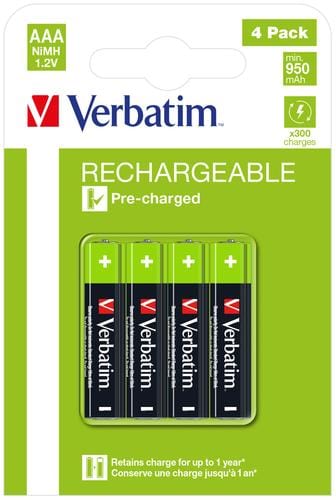 CShop.co.za | Powered by Compuclinic Solutions Verbatim Aaa Premium Rechargeable Batteries 4 Pack 49514 49514