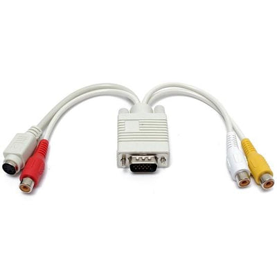 CShop.co.za | Powered by Compuclinic Solutions VGA TO 3 RCA+S-VIDEO CABLE 10CM CAB069